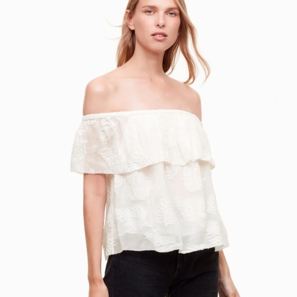 Wilfred Promener Blouse off shoulder ruffles white, Small - Picture 1 of 11